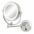 Kd Gabinetes Hardwired Neo Modern LED Lighted Wall Mirror, Chrome KD2754622